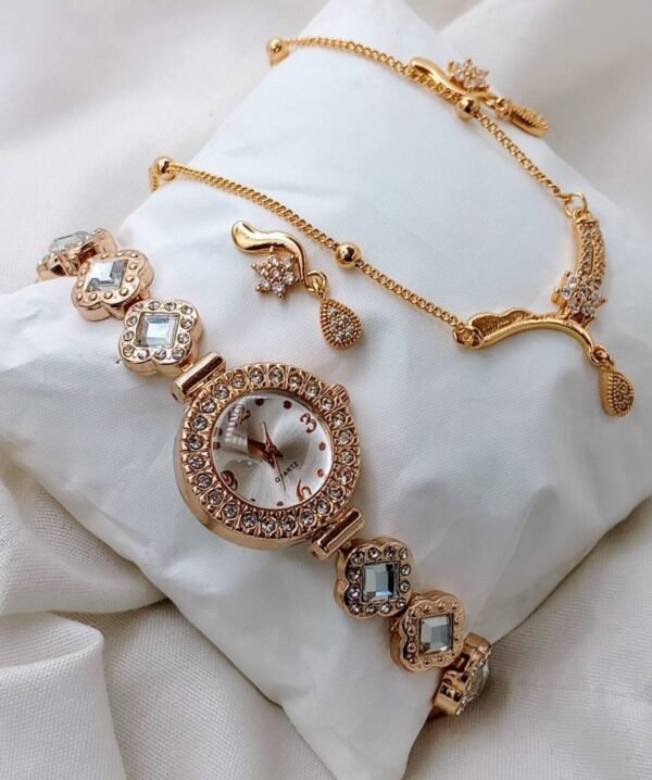 LADIES DIAMOND  JEWLLERY WATCH - Image 2