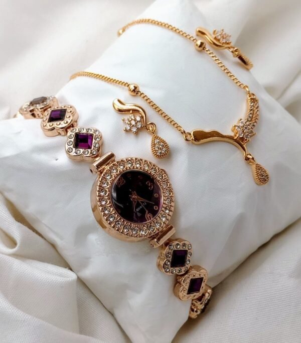 LADIES DIAMOND  JEWLLERY WATCH - Image 3