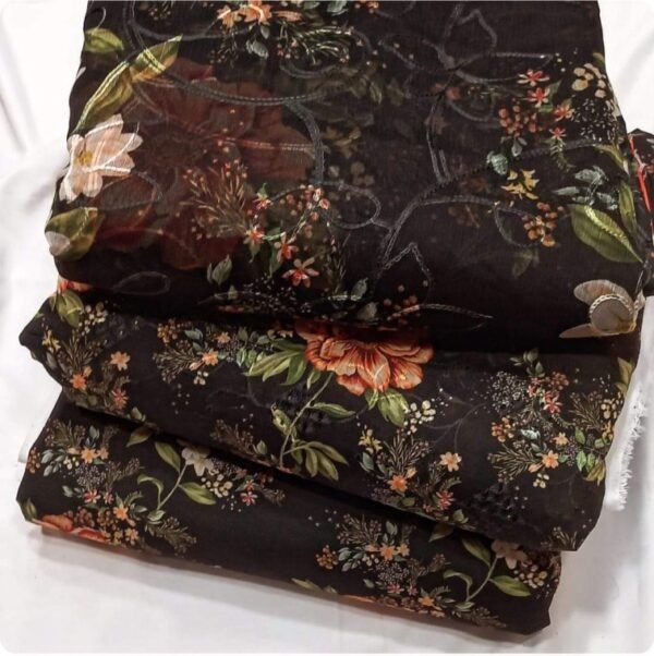 ZE Swiss Lawn shirt print chiffon 3 peace