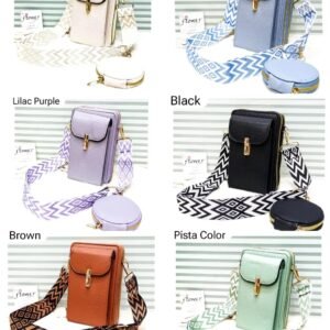 Luxury Triple Pocket Crossbody Bag With Mini Pouch