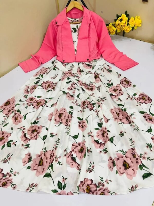 New Arrival Western Demanded printed Flowers  Coat maxi - Image 4