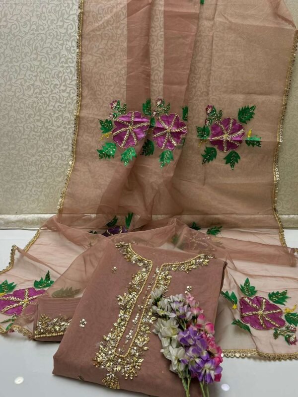 Beautiful Handwork Adda Work With Zaari Sequence Embroidery - Image 3