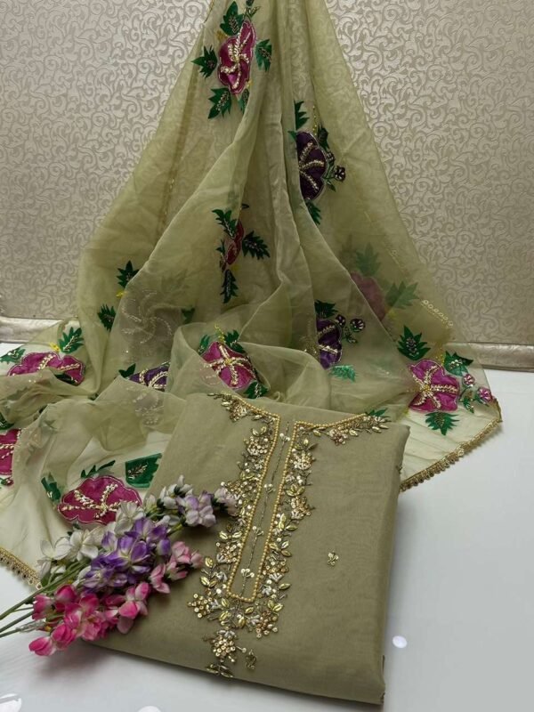 Beautiful Handwork Adda Work With Zaari Sequence Embroidery - Image 4