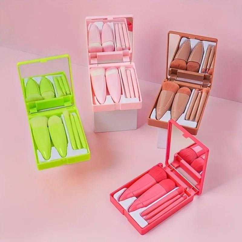 5pcs Portable Makeup Brushes set - Image 4